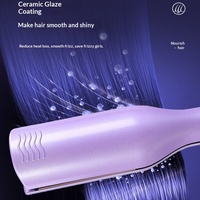 Fer à boucler électrique en U, revêtement titane tourmaline, utilisation à sec et humide, chauffe rapide en 10 secondes, compatible UE/US/UK