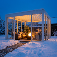 Pérgola de Aleación de Aluminio para Ambientes Salinados, Techo de Láminas Impermeable, Gazebo Resistente a la Corrosión, Pabellón para Resorts en Islas de Filipinas Lcy