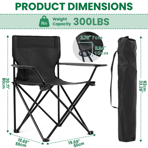 Chaise <span class=keywords><strong>de</strong></span> plage, <span class=keywords><strong>de</strong></span> camping et <span class=keywords><strong>de</strong></span> pêche <span class=keywords><strong>pliable</strong></span>, grande, surdimensionnée, portable, en tissu Oxford durable - Product Image 2