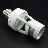E27 Lampu Bohlam LED Sensor Gerak, Soket Adaptor A1 Kontrol Cahaya Cerdas 100V 240V E27
