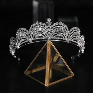 Wholesale Princess Hair Jewelry luxury Crystal Rhinestone Metal Wedding Bridal Birthday Tiaras and Crowns