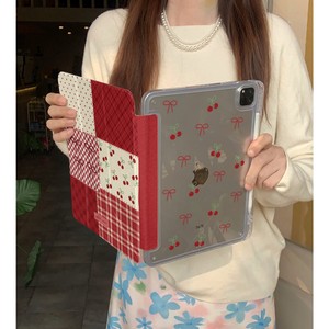 Funda protectora plana con Estampado de cereza a cuadros coreanos para <span class=keywords><strong>iPad</strong></span> <span class=keywords><strong>Air</strong></span> 10th Generation <span class=keywords><strong>y</strong></span> <span class=keywords><strong>Mini</strong></span> 6 con ranura para bolígrafo 2024 <span class=keywords><strong>Y</strong></span> Folding Pro - Product Image 3