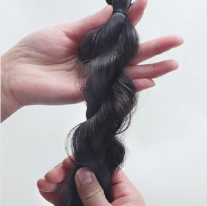 Linterna sintética Bubble Ponytails <span class=keywords><strong>Trenzas</strong></span> Hair Ring Tail <span class=keywords><strong>Pelo</strong></span> falso Ponytail Hairpiece con cuerda Bubble Braids - Product Image 2