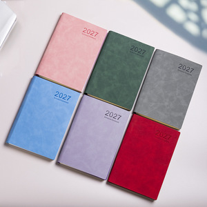 2027 Schedule Notebook A5 Imitation Leather Hardcover <b>Planner</b> Organizer Daily <b>Weekly</b> Monthly Journal <b>Diary</b> - Product Image 2
