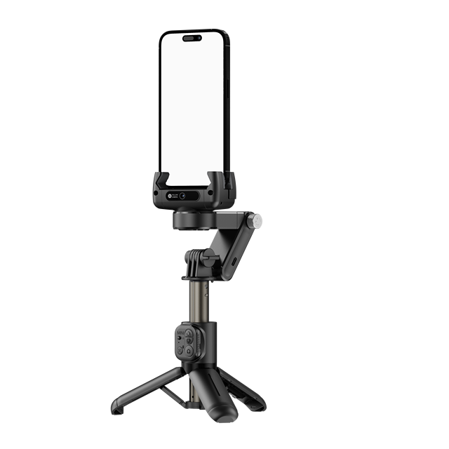 TOKQI-Q19 Auto Face Tracking 360 Rotation Gimbal Wireless Stabilizer Flexible Selfie Stick Tripod With LED Fill Light