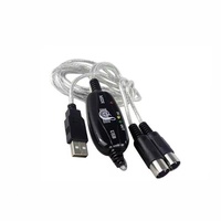 Voxfull UM200 USB 2.0 A Stecker auf 8-Pin Mini-DIN MIDI-Kabel mit Reinkupfer für Keyboard und Heim-Musikproduktion