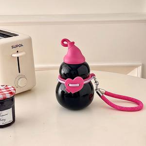 Bouteille d'eau isotherme en forme de gourde en acier inoxydable 316, grande capacité, tasse étudiante avec paille, rose, noir, blanc, violet - Product Image 1