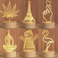 Bts Lampe de Table 3d Led Veilleuse Décorative Bureau Lampe de Table pour Chambre Bureau Ami Cadeau d'Affaires USB LED Acrylique 30 80
