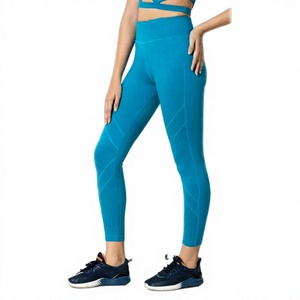 Leggings de yoga Aola pour femme, écologiques, sans couture, taille élastique, longueur intégrale, fitness, noir, vert, maille, spandex, logo personnalisé, gris - Product Image 5