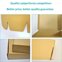 Boîte d'expédition pliable Shaher en carton kraft brun écologique, extra-résistante, avec logo personnalisé pour abonnement e-commerce
