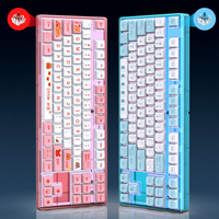 Redwingy L600 87 Key Mechanical Keyboard Hot Sublimation Key Cap Hot-swap Ergonomic 20 LED Lighting Wired Keyboard for Computer