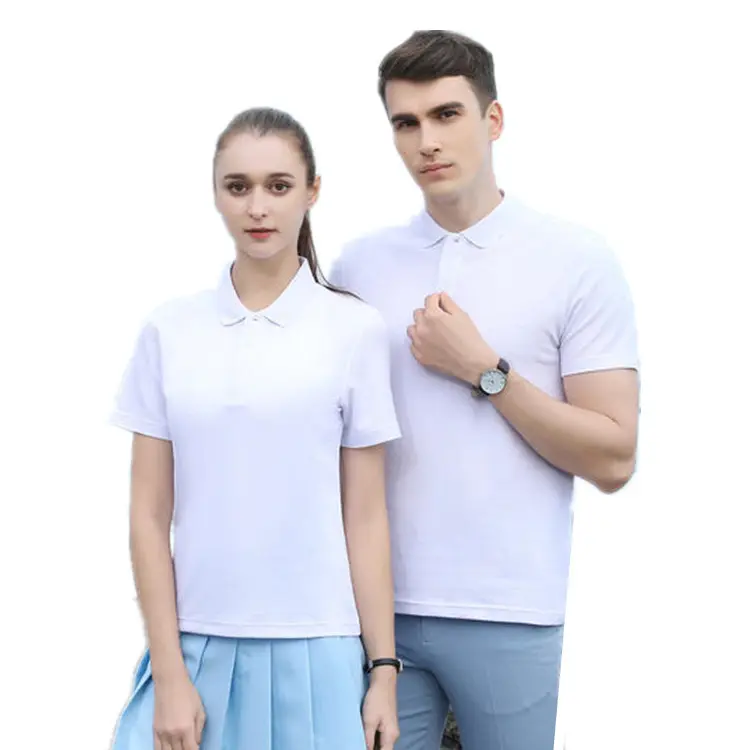 Blank Plus Size Kint Polo T Shirts Custom Logo For Men White Golf Polo Custom Polo Cotton Tshirt