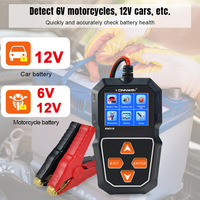NCFKOS KW218 Testeur de batterie professionnel Testeur de batterie 6V 12V 100 à 2000CCA Cranking Charging Motorcycle