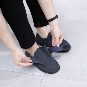 Chaussures de marche OEM/ODM pour hommes et femmes, à bout large, pour diabétiques, avec bande auto-agrippante large, chaussures décontractées pour mères - Product Image 6