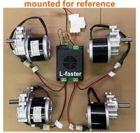 Chariot électrique tout-terrain 4x4 avec pneus pleins de 14 pouces pour fermes et zones humides, commande par joystick, kit moteur brossé 24V 250W 350W