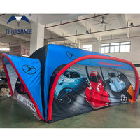 Tente araignée gonflable publicitaire personnalisée pour événements, garages gonflables durables pour rallyes, sports automobiles et courses