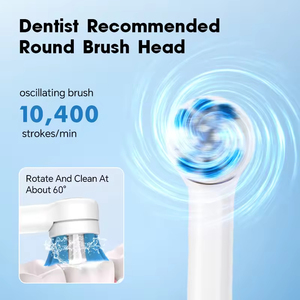 OEM Portable Rotary Electric <b>Toothbrush</b> 60 Round Head Sonic Teeth Cleaning <b>Toothbrush</b> <b>With</b> Carry <b>Case</b> - Product Image 2