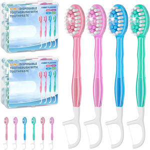 แปรงสีฟันแบบเม็ดบีดแตกตัวได้ 5 in 1 แบบใช้แล้วทิ้ง |   กล่องบรรจุ 20 ชิ้น คละสีมิ้นท์ - Product Image 1