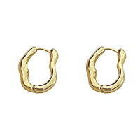 Offre Spéciale Simple à la mode Punk Vintage en gros exagéré géométrie irrégulière boucles d'oreilles creuses alliage cerceau forme boucles d'oreilles pour les femmes