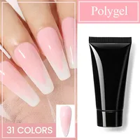 Extension d'ongle en gel longue durée de haute qualité 31 couleurs Set d'ongles en polygels Tube de 30ml Marque distributeur OEM