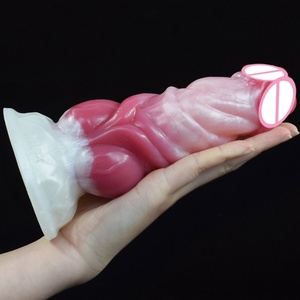 FAAK Small Anal Dilator Soft Silicone Monster <b>Dildo</b> Flexible Mushroom Head Rosy Knot <b>Dildo</b> for Women Adult Sex Toy - Product Image 5