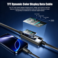 Neuheiten 240W USB-C-Kabel Hochgeschwindigkeits-Ladekabel Typ C zu Typ C Datenkabel mit TFT-Farbdisplay