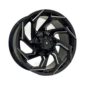 Jantes en alliage d'aluminium robustes 4x4 de 18, 20 et 22 pouces, concaves, noires, usinées, 6x139.7 5x150 pour LC300 Hilux Tacoma - Product Image 6
