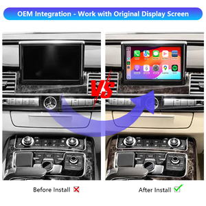 Módulo CarPlay inalámbrico de <span class=keywords><strong>Apple</strong></span>, navegación integrada automática Android y GPS, electrónica automática para Audi A8 A8L, kits de integración automática - Product Image 2