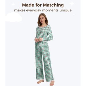 Custom Private Label Full Prints Womens Pajama Sets Long Sleeve Lace <b>Trim</b> Bamboo Sleepwear For Women Loungewear Clothing Vietnam - Product Image 4