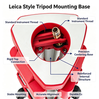 Trípode de Topografía de Alta Resistencia Compatible con Teodolito Leica, Estación Total, Repuestos de Topografía para Medición en Campo de Ingeniería