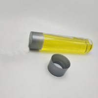 Bouteille d'eau en verre Voss cylindrique à parois droites en gros avec bouchon pour eau minérale