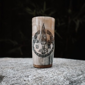 Cuerno Vikingo para Beber, Ecológico, Hecho a Mano, Moderno, con Soporte, de Cuerno Natural, Color y Tamaño Personalizables, Duradero, Artículo Coleccionable - Product Image 6