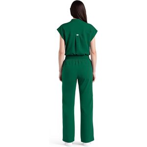 Conjunto de Uniformes Médicos FOXA para Mujer, Top Sin Mangas con Cuello Alto, Pantalón Recto con 9 Bolsillos, Cintura Elástica para Yoga, Uniformes de Hospital - Product Image 2