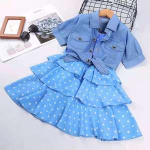 Conjunto de Ropa para Niñas, Falda de Verano, Vestidos para Niñas (usados), Trajes para Adolescentes de 4, 8 y 12 Años, Ropa Infantil con Estampado de Puntos - Product Image 6