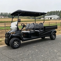Carrito de Golf Eléctrico Personalizado de Buena Calidad, Homologado para Circular por la Calle, con 4 Asientos y Caja de Carga con Plataforma Abatible
