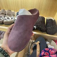 Mules en feutre brun chiné pour femmes |   Sabots confortables à bout fermé pour une utilisation en intérieur/extérieur