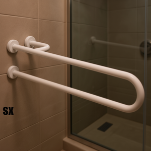 Barre de soutien renforcée gauche de 90 cm de long pour barres d'appui de sécurité dans la salle de bain - Product Image 3