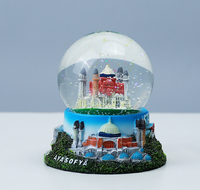 OEM maßge schneiderte umwelt freundliche Harz Wasser kugel Home Decor Schneeball Tourist Souvenir Geschenke Istanbul Türkei Modell Muster Liebe
