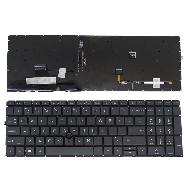 US English Backlit Laptop Keyboard for HP EliteBook 850 G7 850 G8 855 G7 Firefly 15 G8 15 G7 L89916-001 Keyboard with Trackpoint