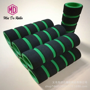 Housse de poignée antidérapante en mousse NBR Mai Da Roller, épaisseur de paroi 6 mm, jaune et bleu à pois, pour poignées de main - Product Image 4