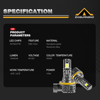 Phare LED H11 100W 10000LM 1:1, phare LED automobile 12V, systèmes d'éclairage automobile