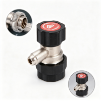 Raccord rapide en laiton HONGSEN HS-QL-1/4 R134a pour climatisation, connecteur de charge de réfrigérant CVC sous pression