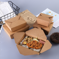 Boîtes en papier pour emporter des repas, de qualité alimentaire, auto-montables, recyclables, pour les chips de pommes de terre