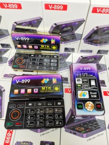 2025 Latest Model V-899 Dual Sim Mini Smart Pocket Phone 2G GSM Cellular 32MB+64MB <strong>Memory</strong> 2.4inch + 2.8inch Display Spanish - Product Image 5