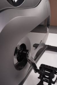 नई स्पिन बाइक चुंबकीय फिटनेस साइकिल सीट हैंडल ऐप और कलर लाइट के साथ एडजस्टेबल इनडोर व्यायाम बाइक - Product Image 5