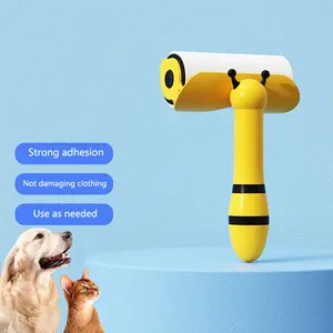 Custom Multi Functional Bee Shape Hair Clothes Lint Remover For Pets Cleaning Roller Grooming Tools