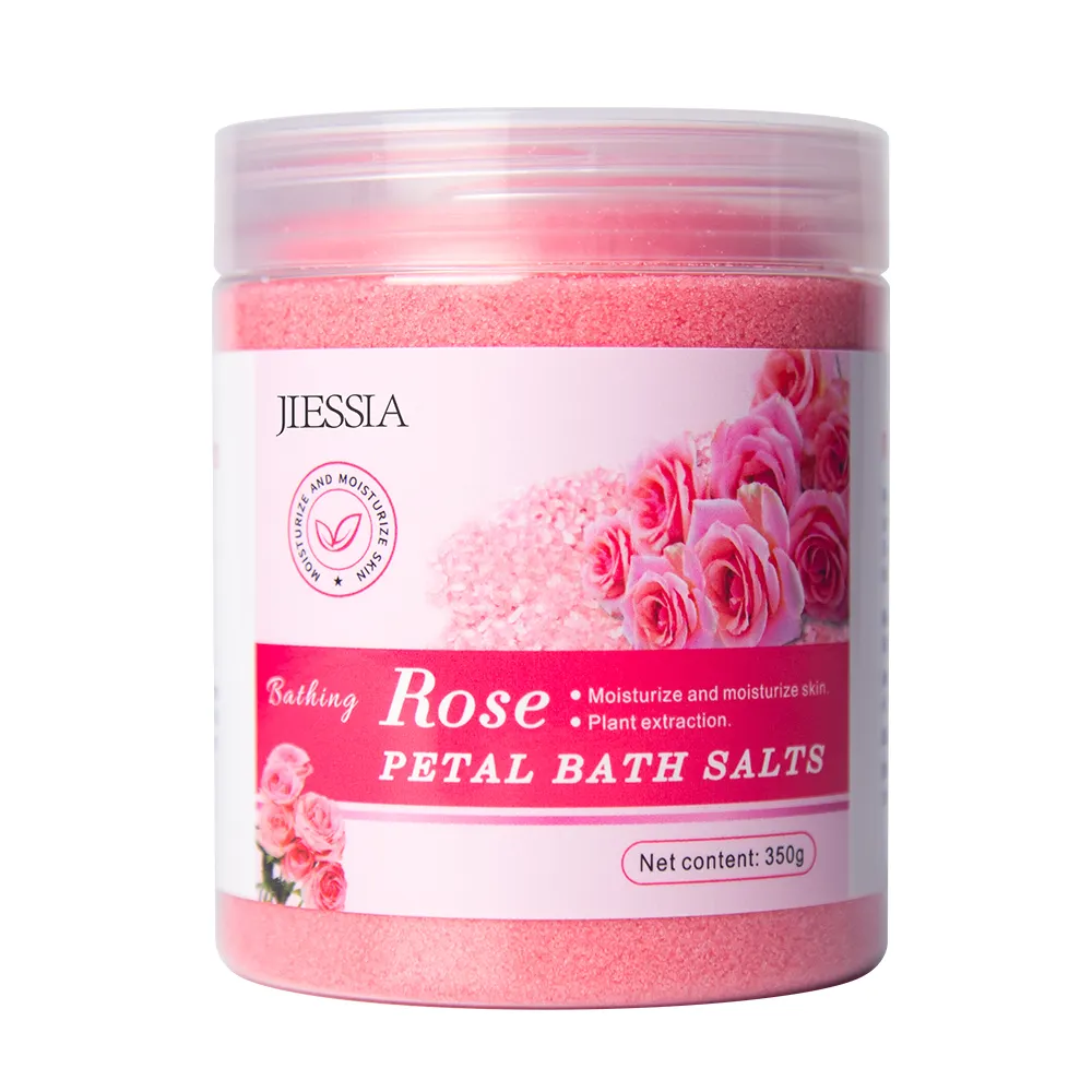 Produits de soins de la peau Rose sel de mer gommage de bain blanchissant pour le corps marque privée gommage anti-acné sel de la mer morte