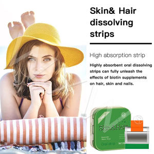 Venta caliente de grado alimenticio de la piel tira de dissovling del cabello de la piel del cabello productos de salud de belleza Suplemento oral de película delgada - Product Image 3