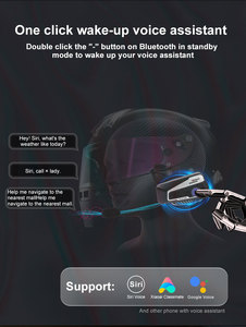 Casque T9S-4 intelligent à commande vocale avec écouteurs Bluetooth, étanche, réduction du bruit, autonomie ultra-longue, interphone réseau - Product Image 2