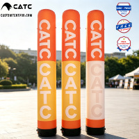 Colonne publicitaire gonflable hermétique personnalisée CATC |   Pilier ignifuge imperméable 350D de marque |   Logo personnalisé certifié CE